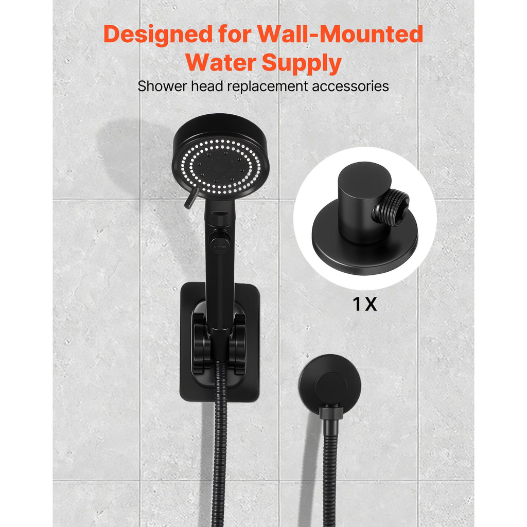 Wall Mounted Supply Elbow, 1/ NPT, Matte Black