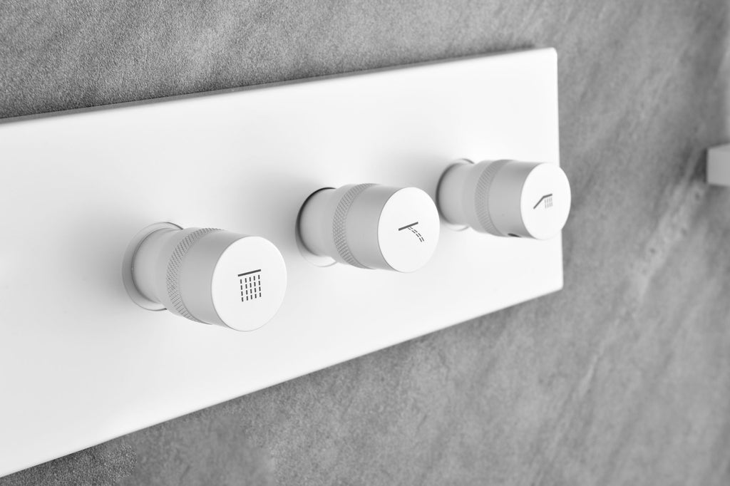 Wall-Mounted Waterfall Shower System with Hand Shower and Sliding Bar