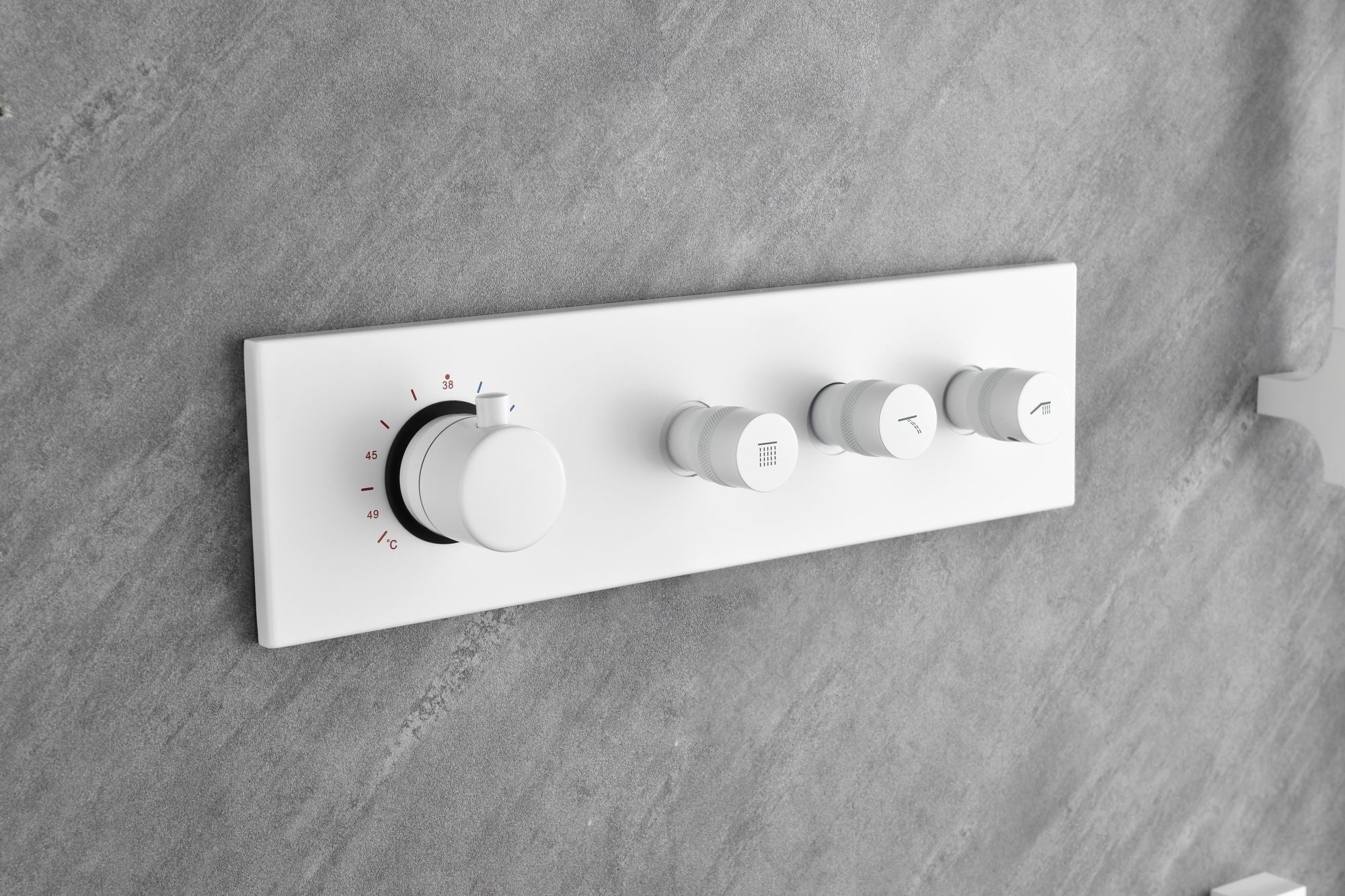 Wall-Mounted Waterfall Shower System with Hand Shower and Sliding Bar