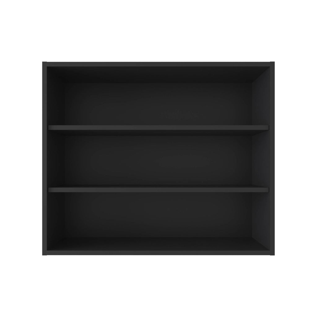 Three-Tier Black Wall Shelf for Open Storage