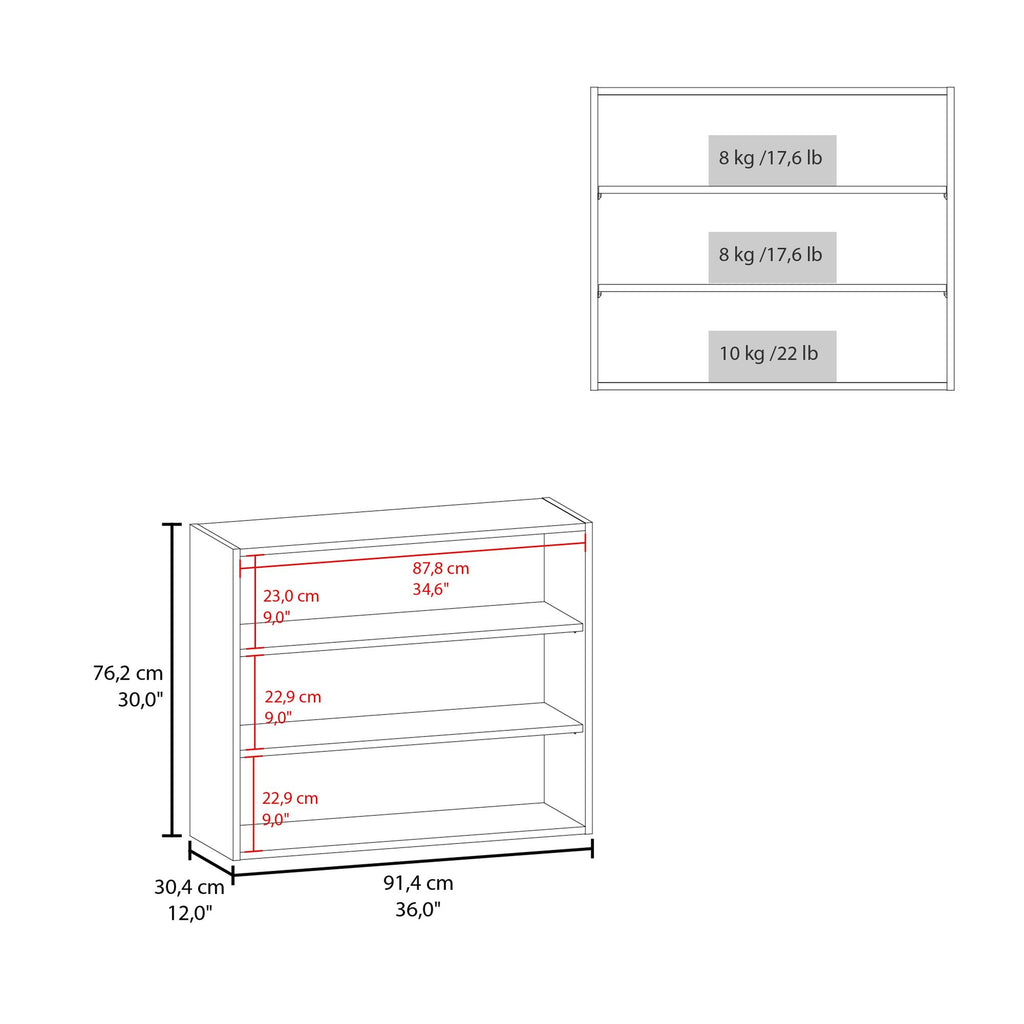 Three-Tier Black Wall Shelf for Open Storage