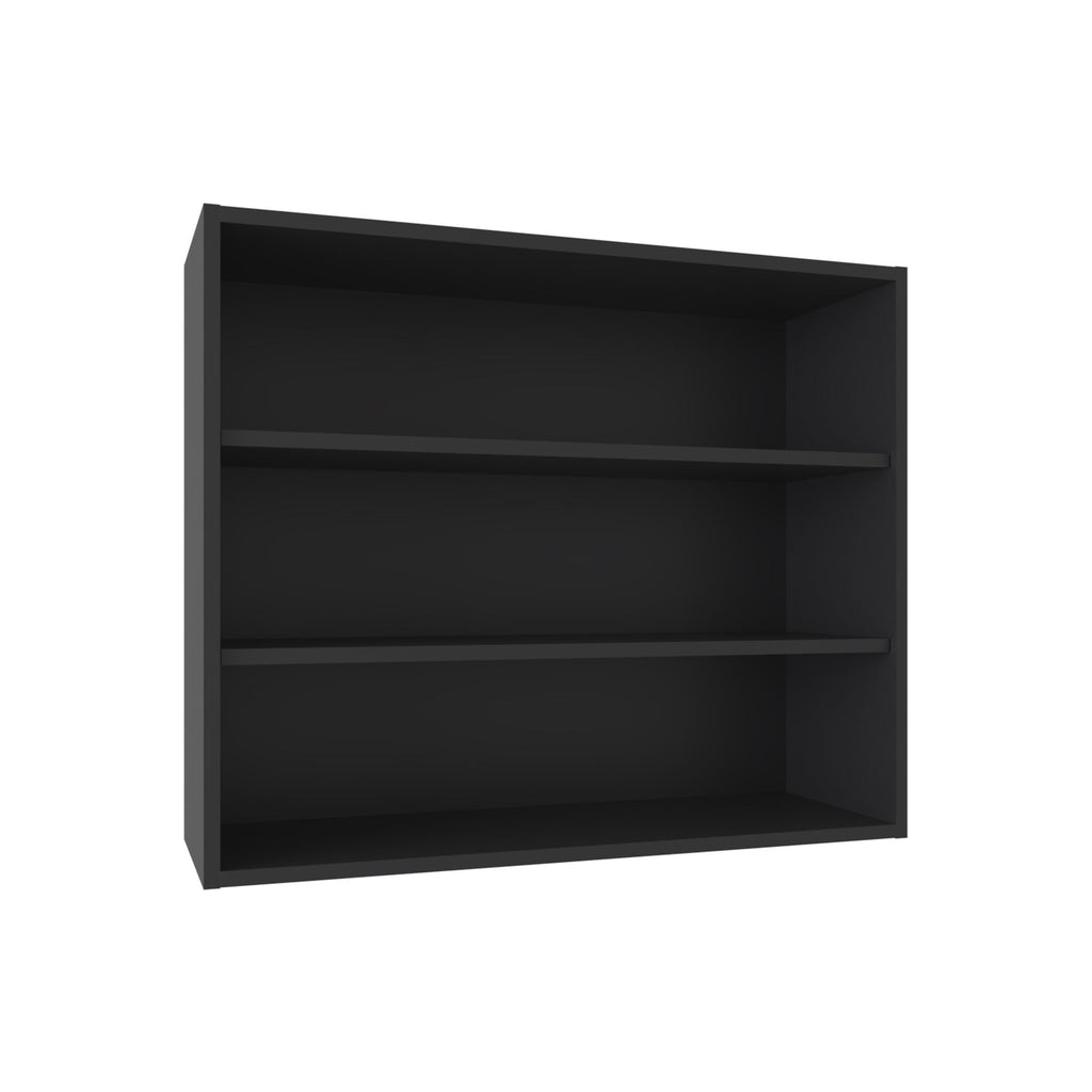 Three-Tier Black Wall Shelf for Open Storage