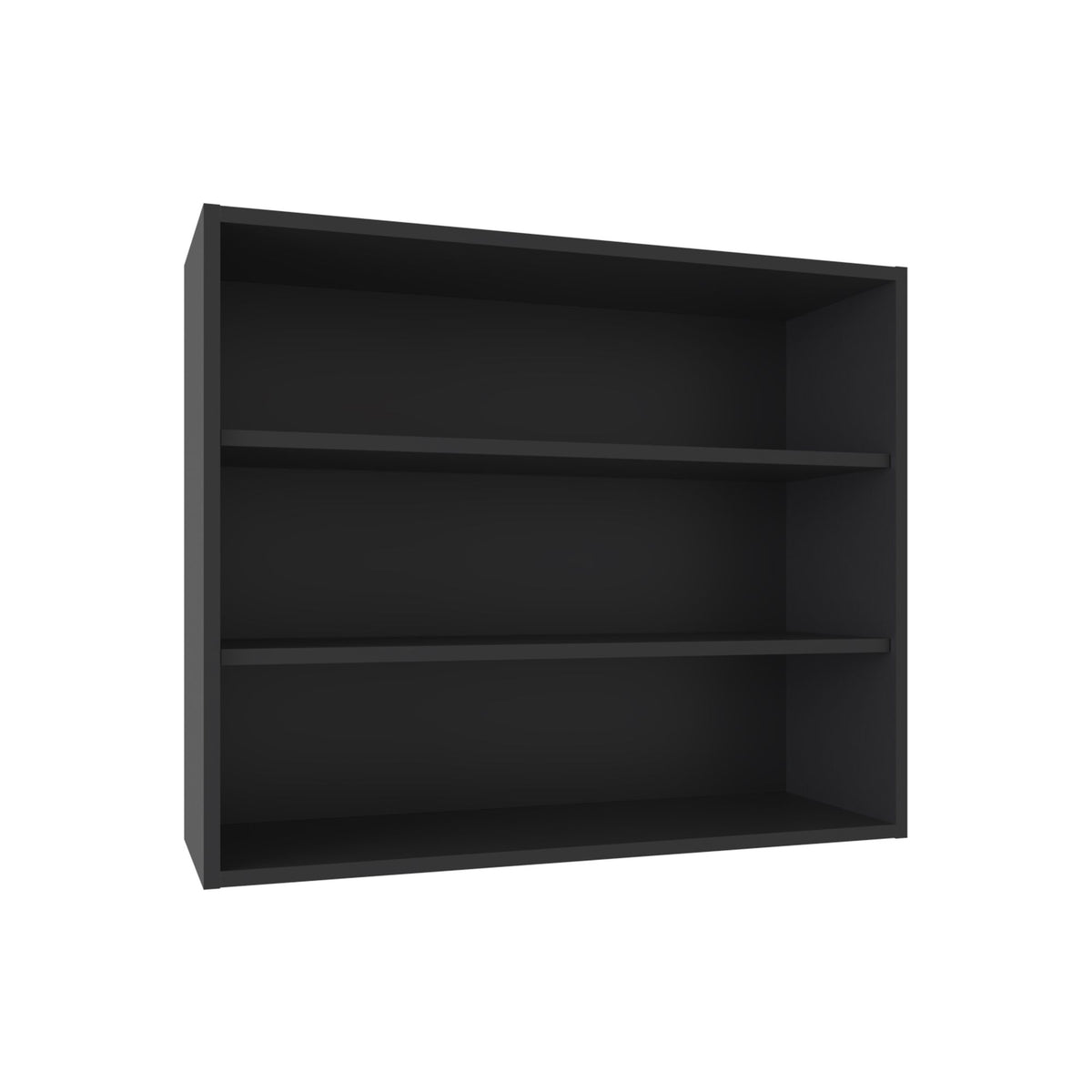 Three-Tier Black Wall Shelf for Open Storage