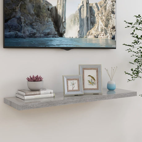 Gray Honeycomb Floating Wall Shelf 35.4