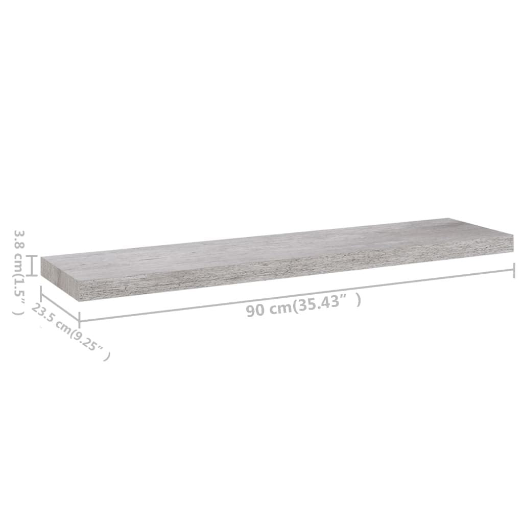 Gray Honeycomb Floating Wall Shelf 35.4