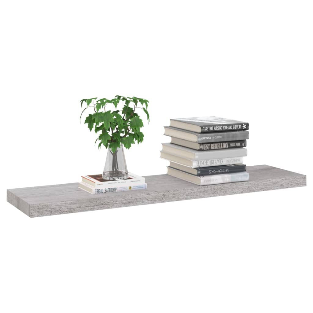 Gray Honeycomb Floating Wall Shelf 35.4