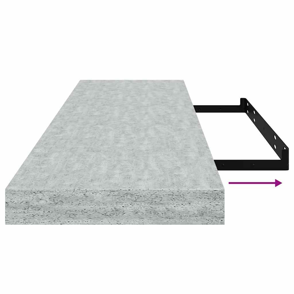Gray Honeycomb Floating Wall Shelf 35.4