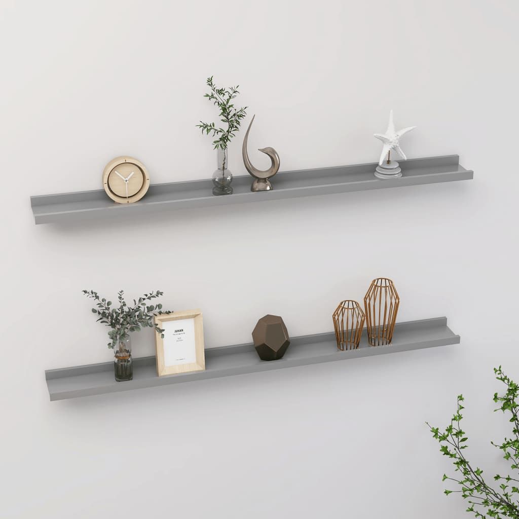 Modern Gray Wall Shelves for Display and Storage