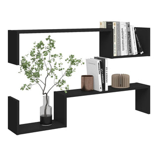 Black Floating Display Shelves with Concealed Mounting