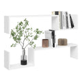 White Floating Display Shelves with Concealed Mounting