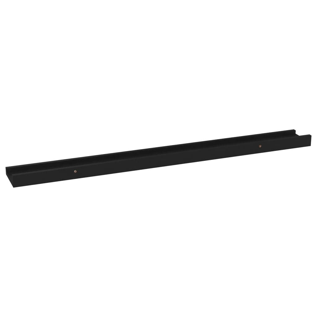 Modern Black Wall Shelf Set for Displays and Storage