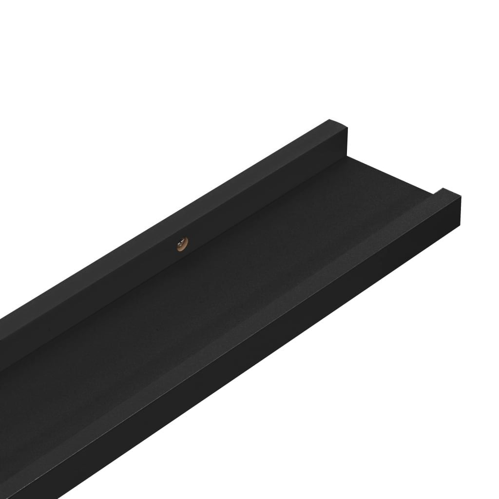 Modern Black Wall Shelf Set for Displays and Storage