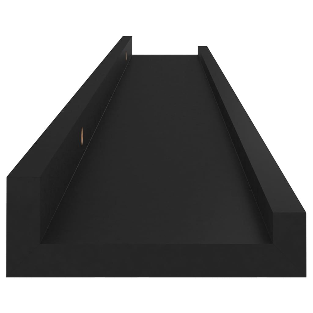 Modern Black Wall Shelf Set for Displays and Storage