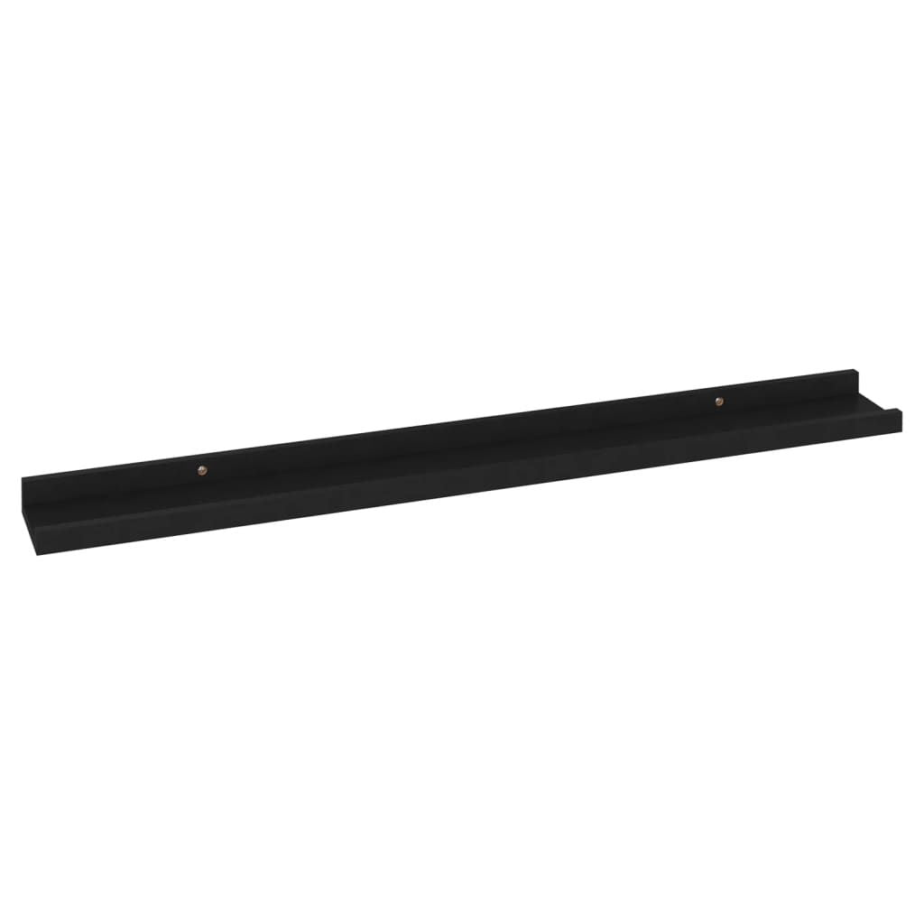 Modern Black Wall Shelf Set for Displays and Storage