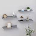 Modern Gray Wall Shelves for Books and Decorative Displays