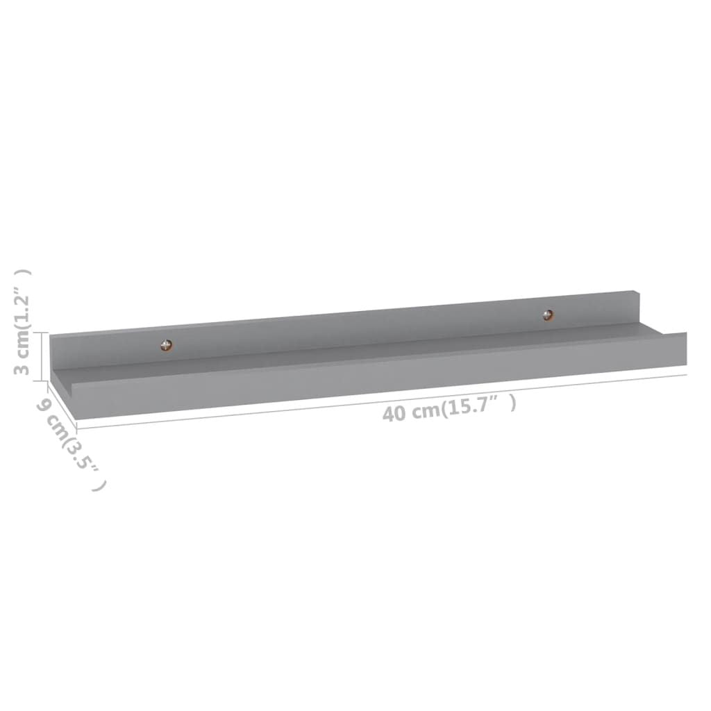 Modern Gray Wall Shelves for Books and Decorative Displays