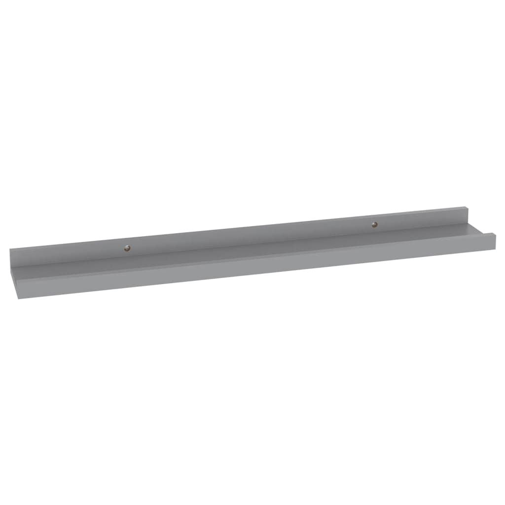 Four Gray Wall Shelves for Modern Displays