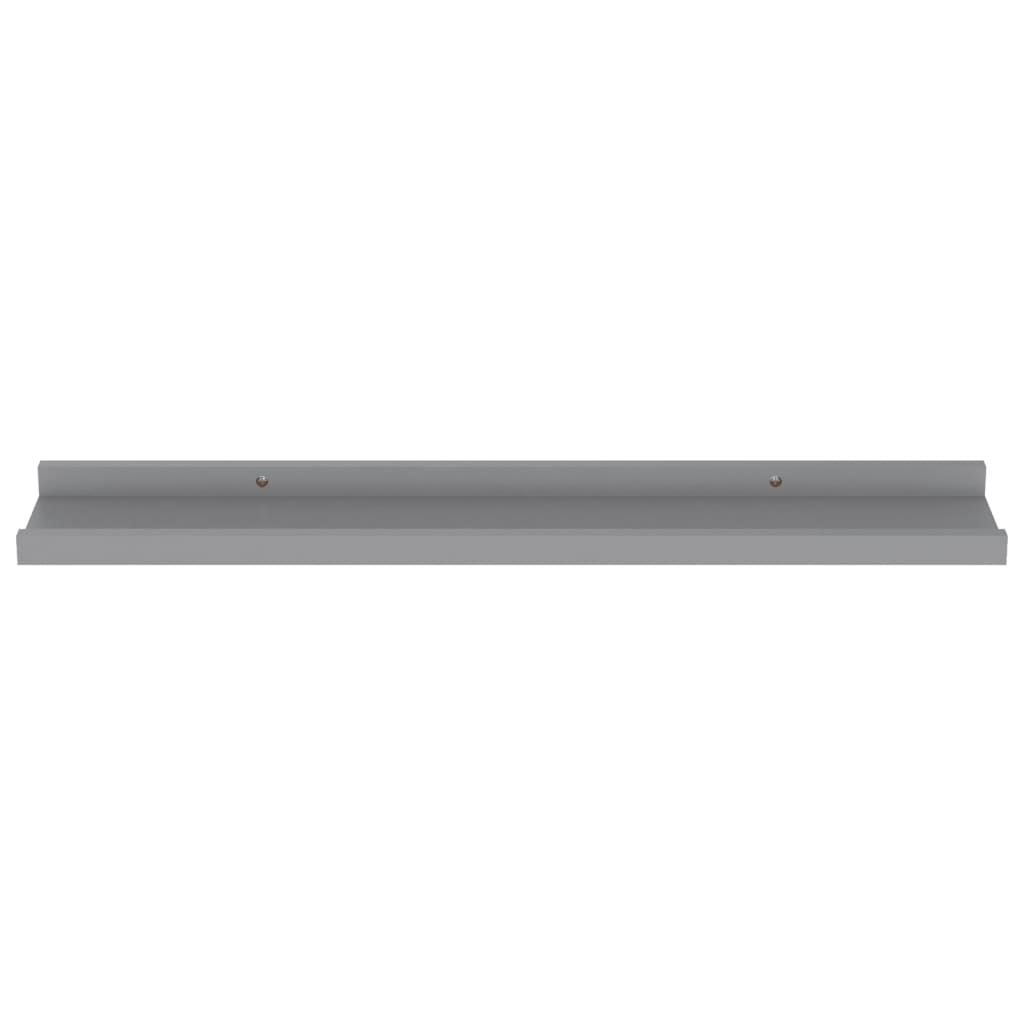 Four Gray Wall Shelves for Modern Displays