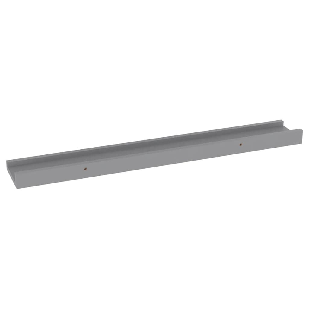 Four Gray Wall Shelves for Modern Displays