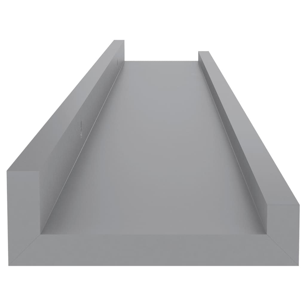 Four Gray Wall Shelves for Modern Displays