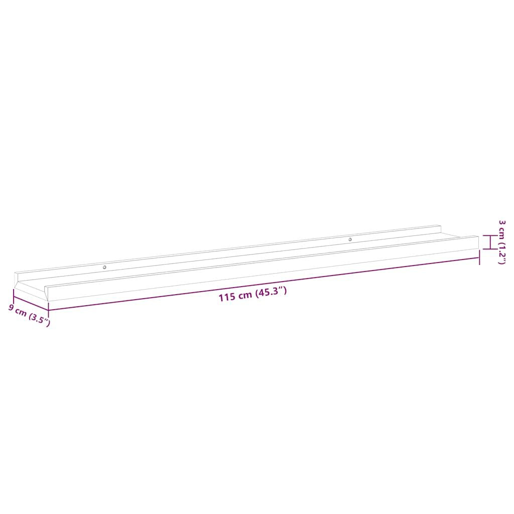 Gray Wall Shelves 4-Pack – Modern Decorative Shelving for Home