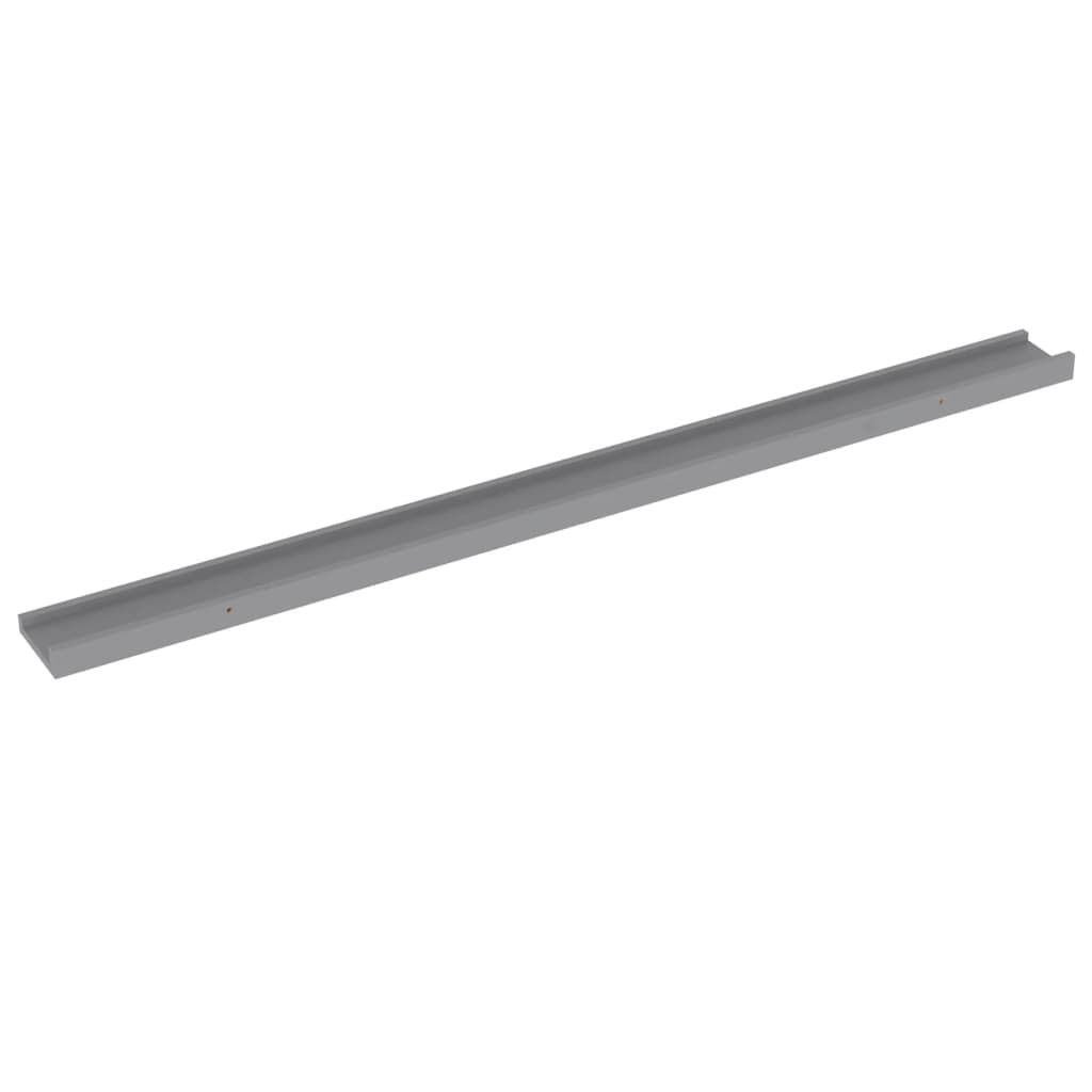 Gray Wall Shelves 4-Pack – Modern Decorative Shelving for Home