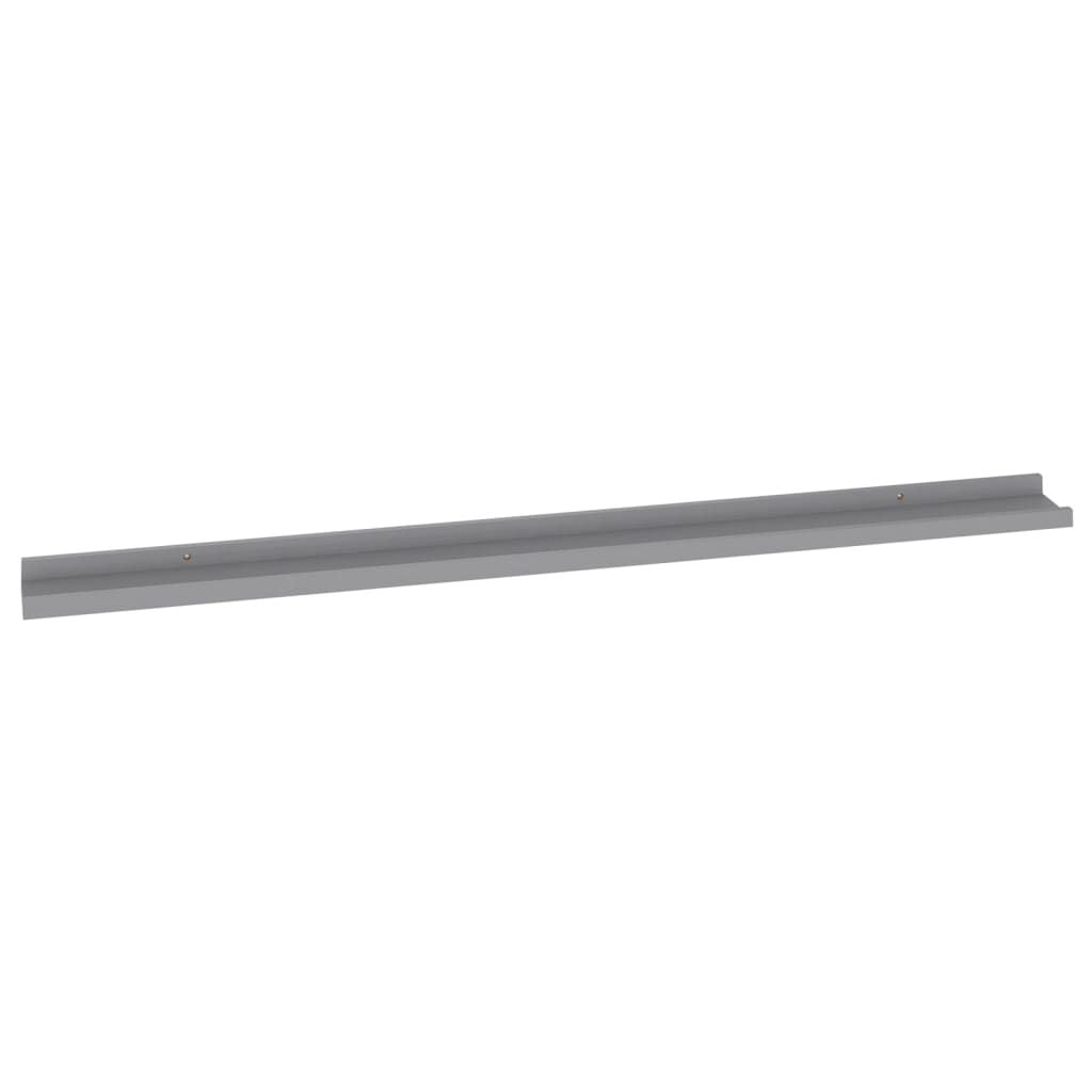 Gray Wall Shelves 4-Pack – Modern Decorative Shelving for Home
