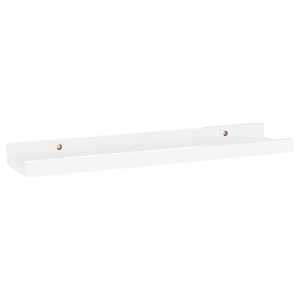 High-Gloss White Wall Shelves for Modern Displays