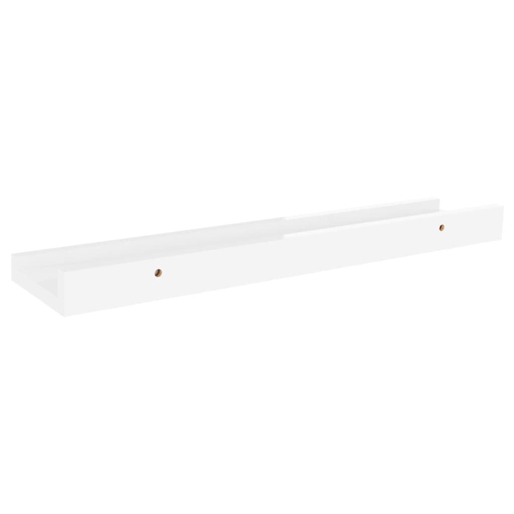 High-Gloss White Wall Shelves for Modern Displays