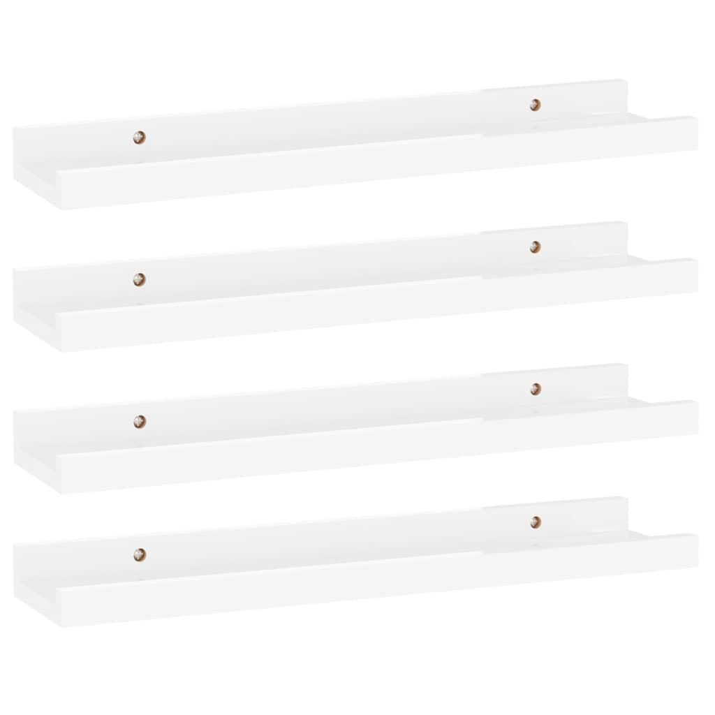High-Gloss White Wall Shelves for Modern Displays
