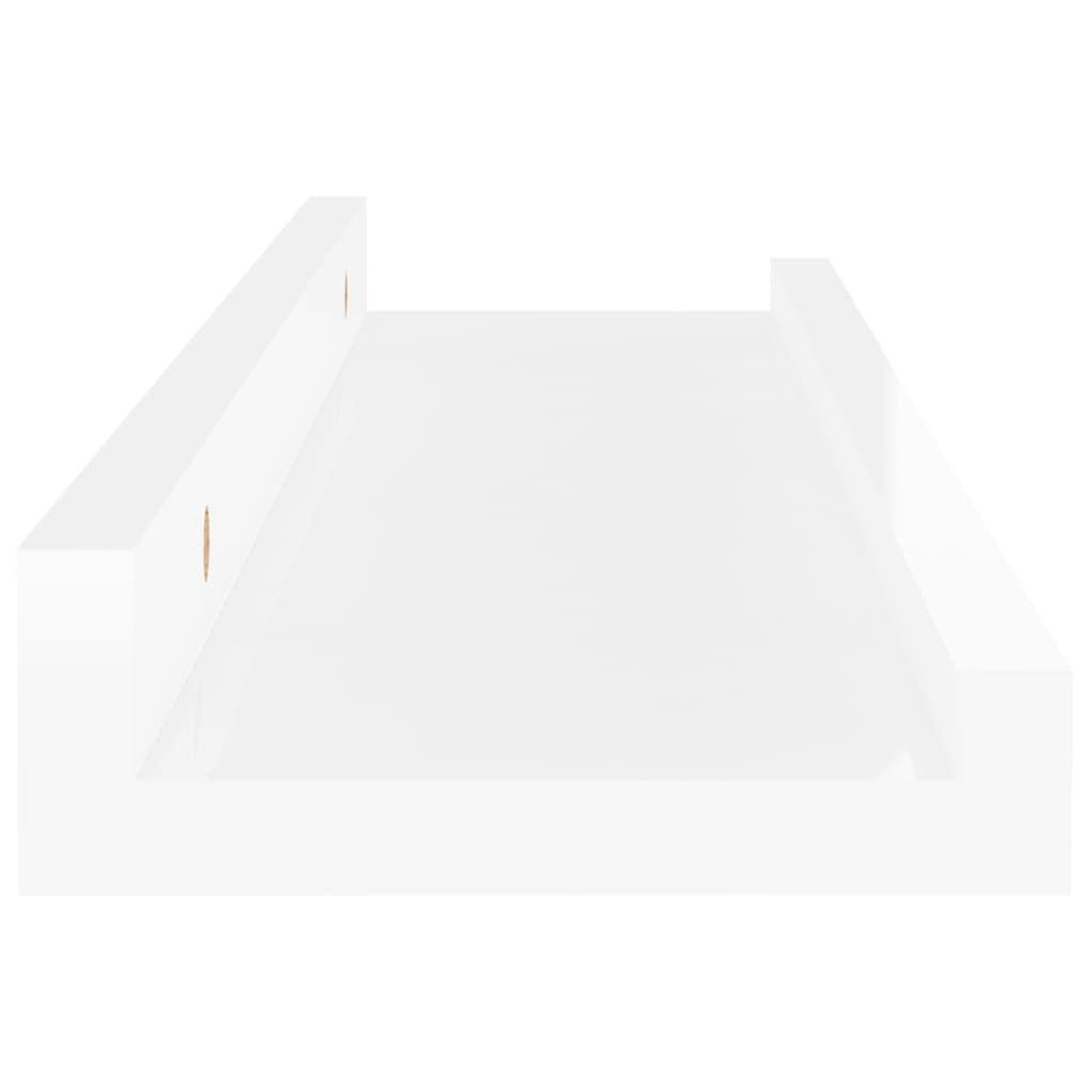 High-Gloss White Wall Shelves for Modern Displays