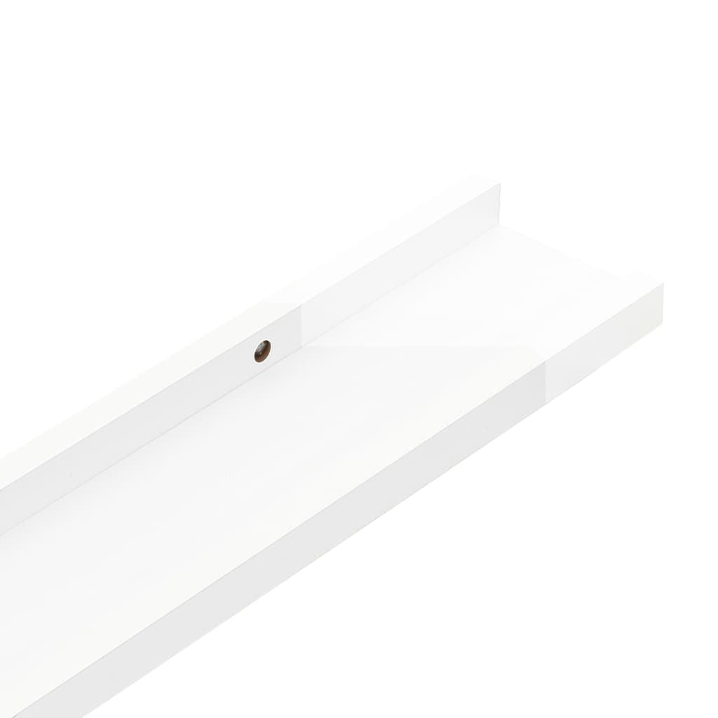 High-Gloss White Wall Shelves for Modern Displays