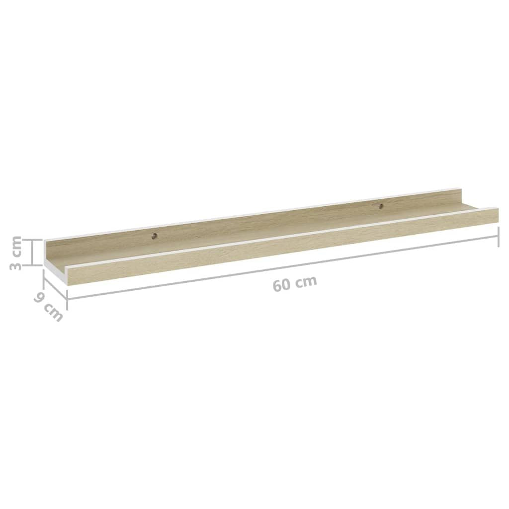 Modern Two-Tone Wall Shelf Set