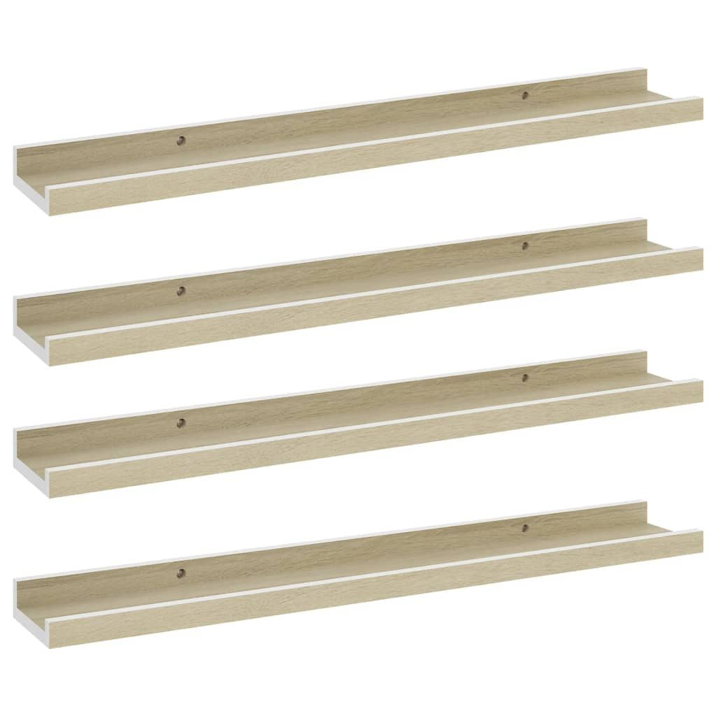 Modern Two-Tone Wall Shelf Set