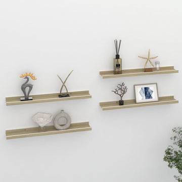 Modern Two-Tone Wall Shelf Set
