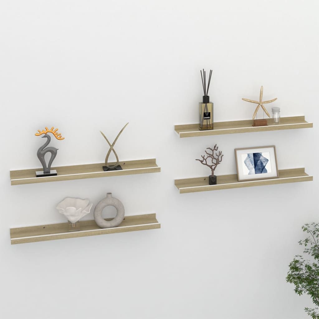Modern Two-Tone Wall Shelf Set