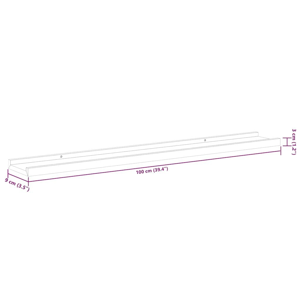 White and Sonoma Oak Wall Shelf Set