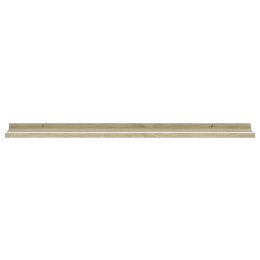 White and Sonoma Oak Wall Shelf Set