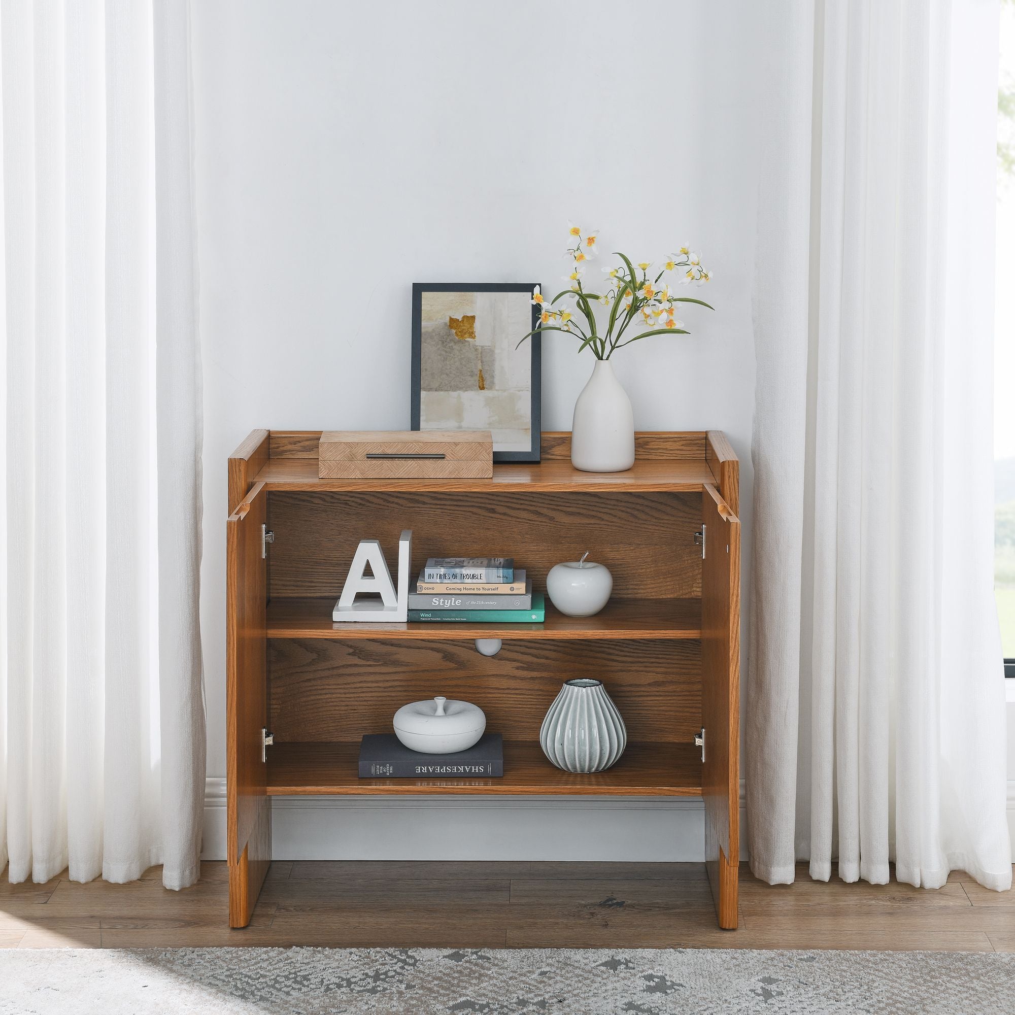 Walnut Mid-Century Sideboard with Spacious Storage