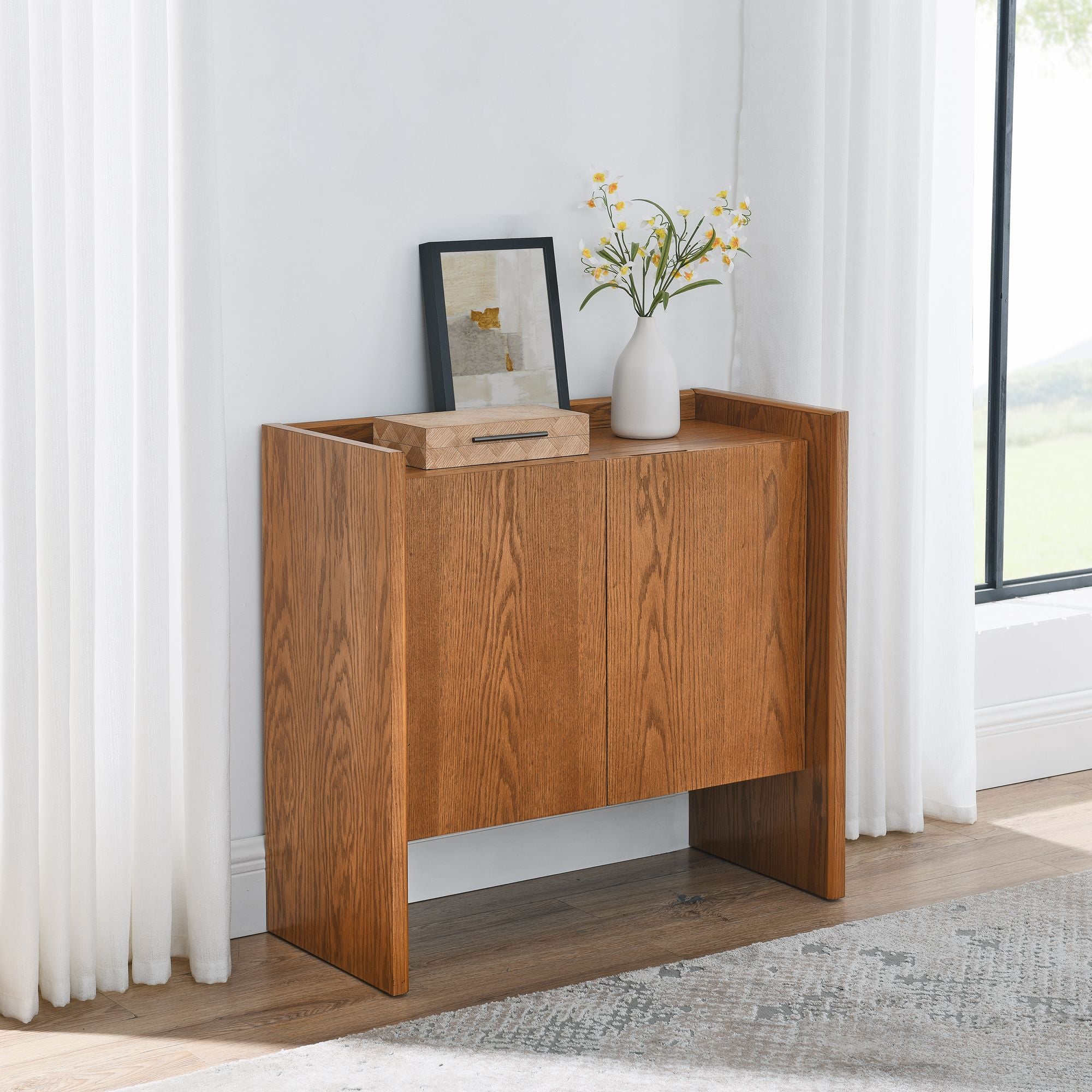 Walnut Mid-Century Sideboard with Spacious Storage