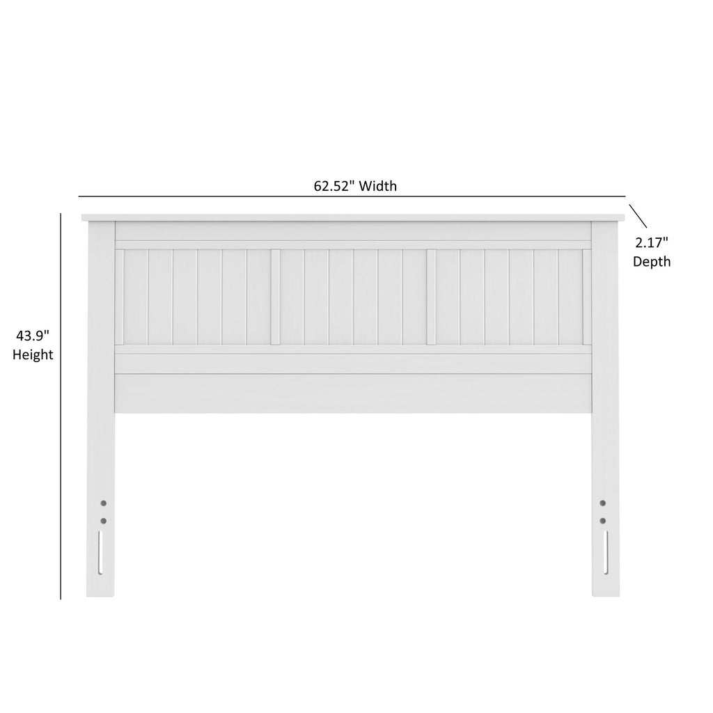 Walton Window Pane Wood Queen Panel Headboard - White – Farmhouse Shiplap Design