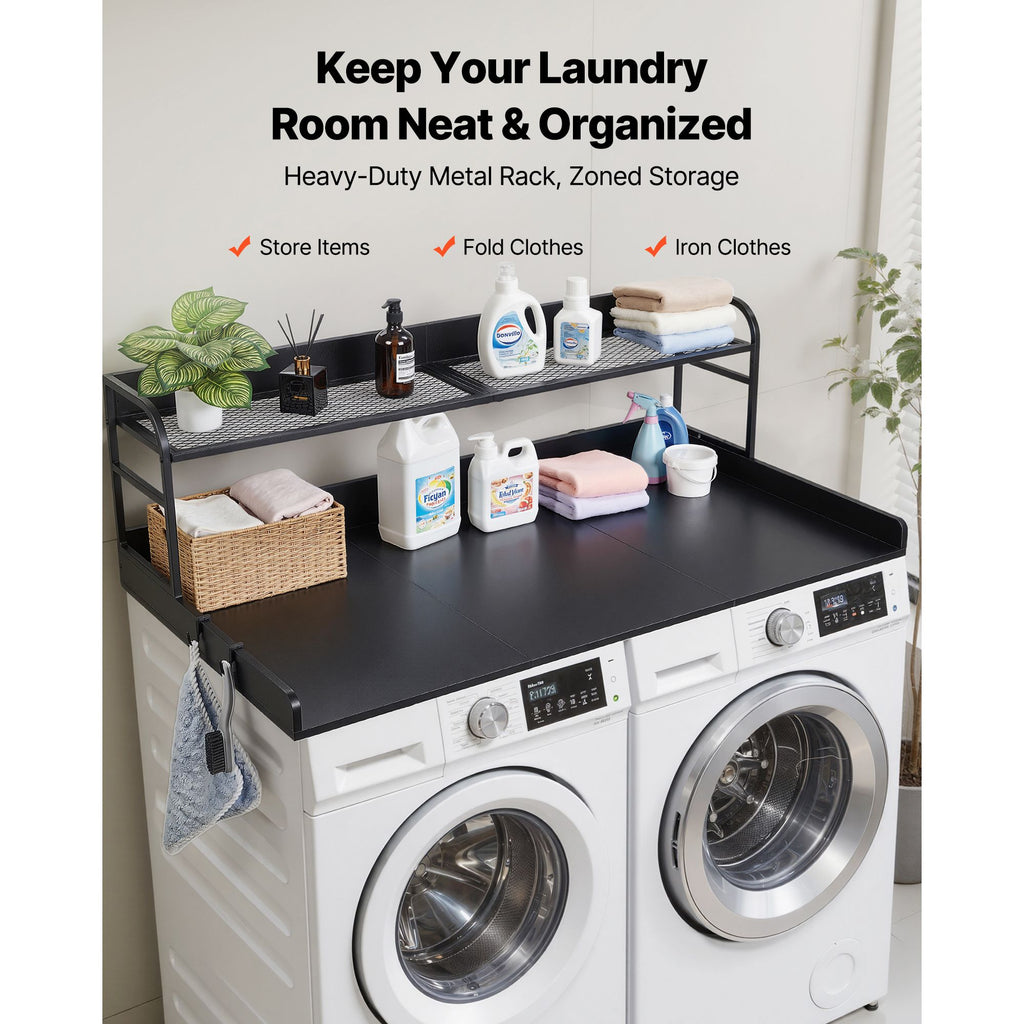 Washer Dryer Countertop with Shelf - Laundry Topper for Organization