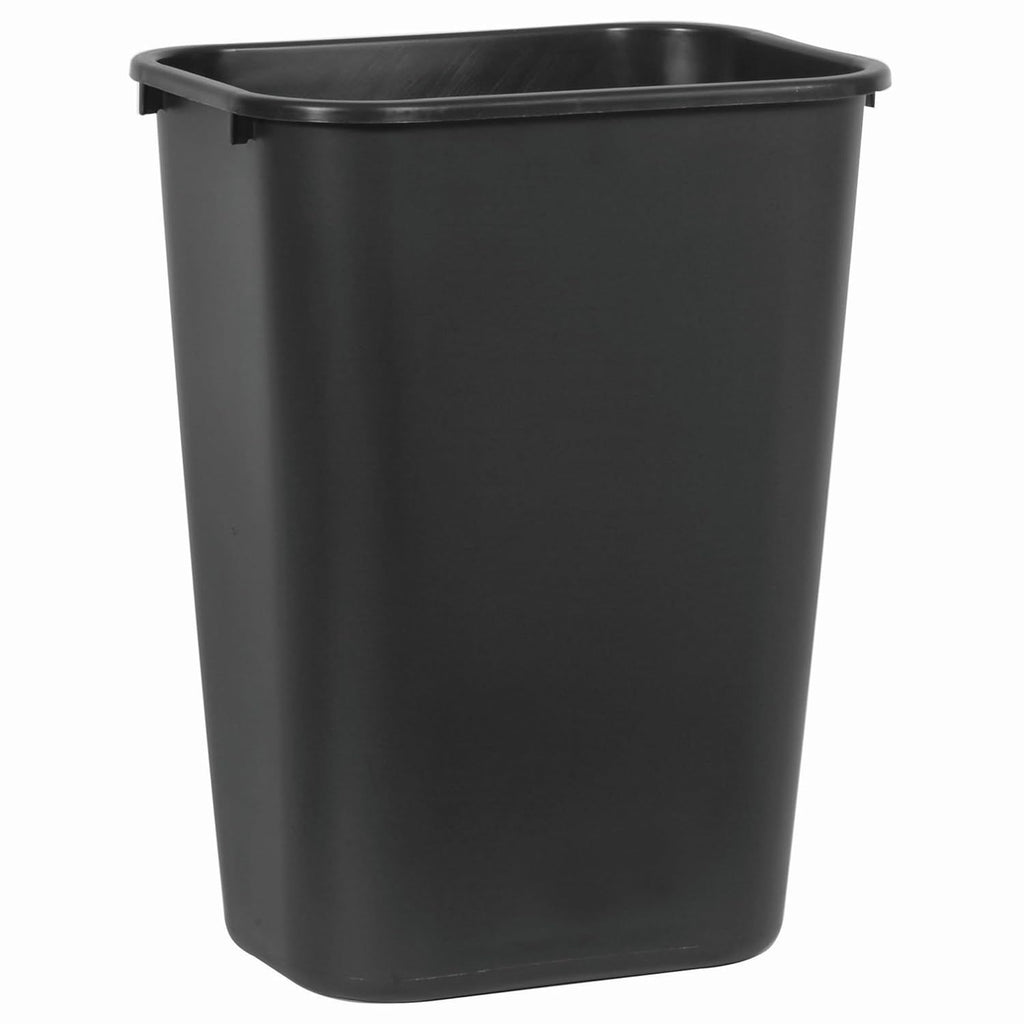 Black Stackable Wastebasket for Compact Spaces