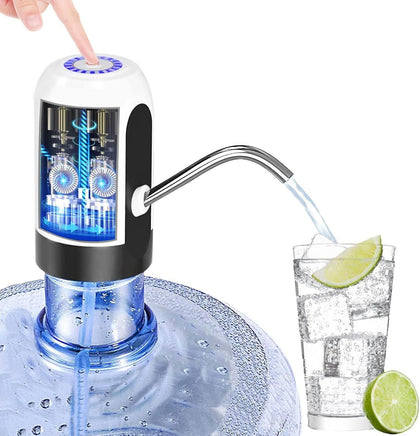 Electric Water Bottle Pump for 5 Gallon Jugs – USB Rechargeable Portable Dispenser