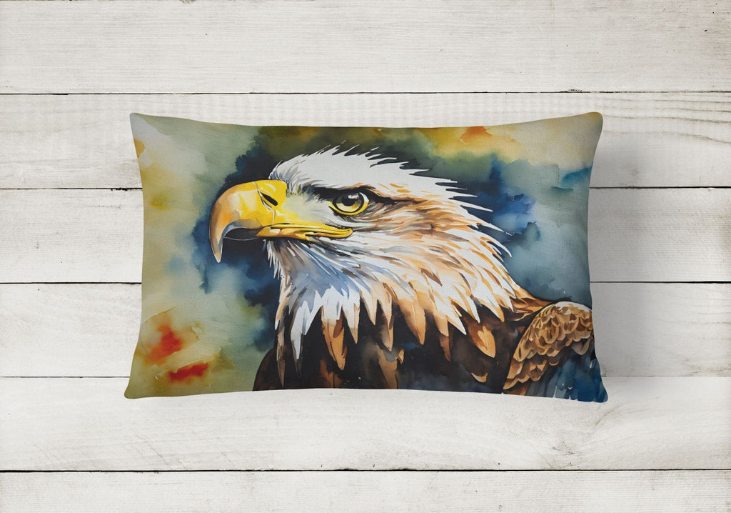 Watercolor Eagle Indoor and Outdoor Throw Pillow
