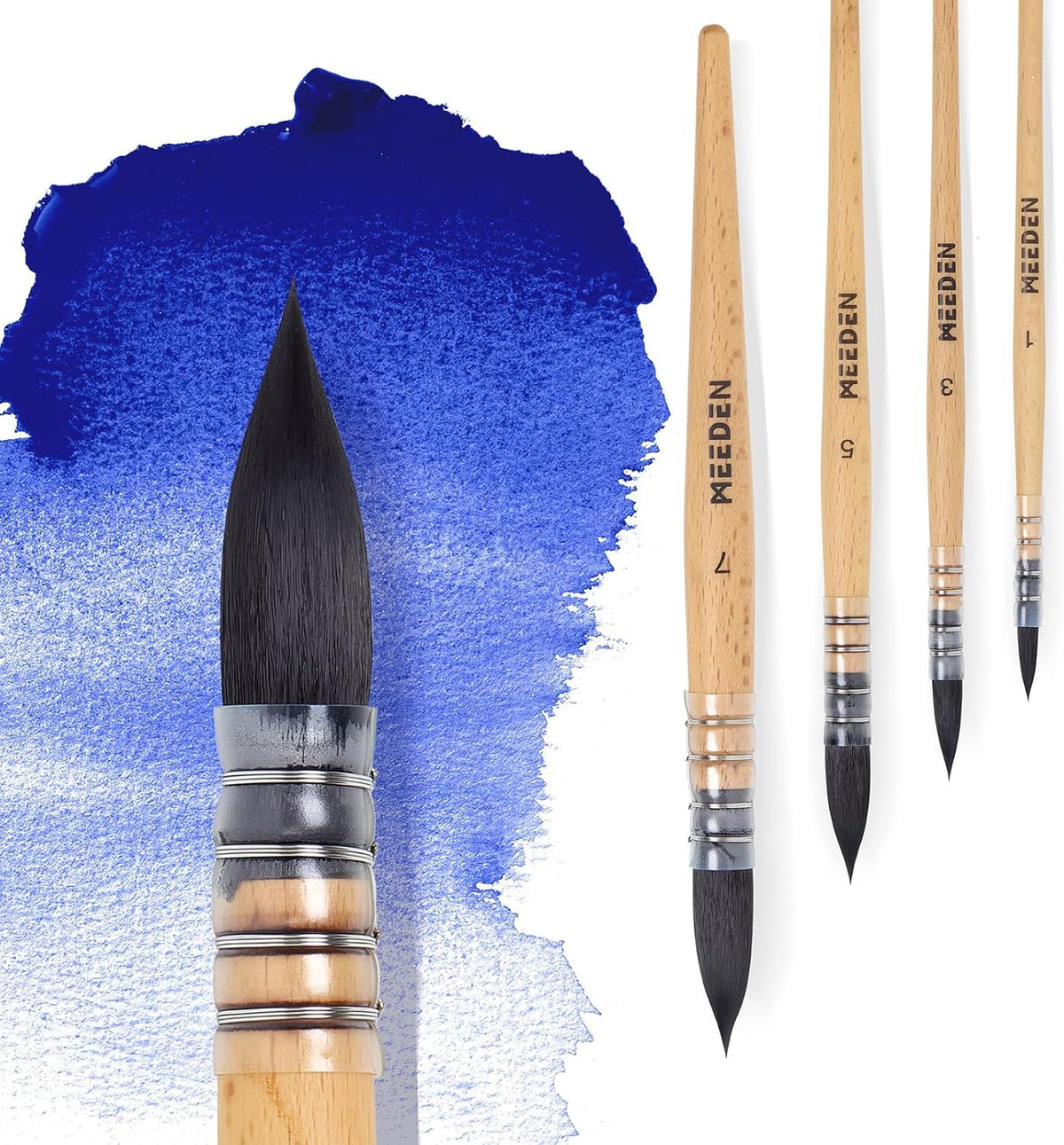Four-Piece Watercolor Brush Set for Artists and Hobbyists