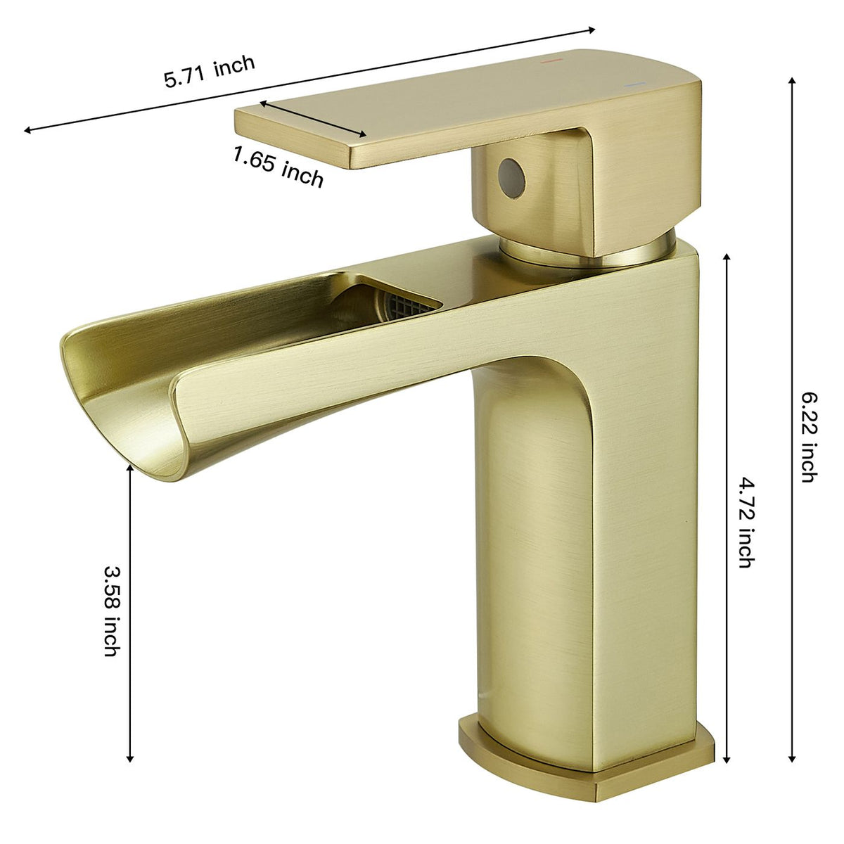 Modern Single-Handle Waterfall Bathroom Faucet