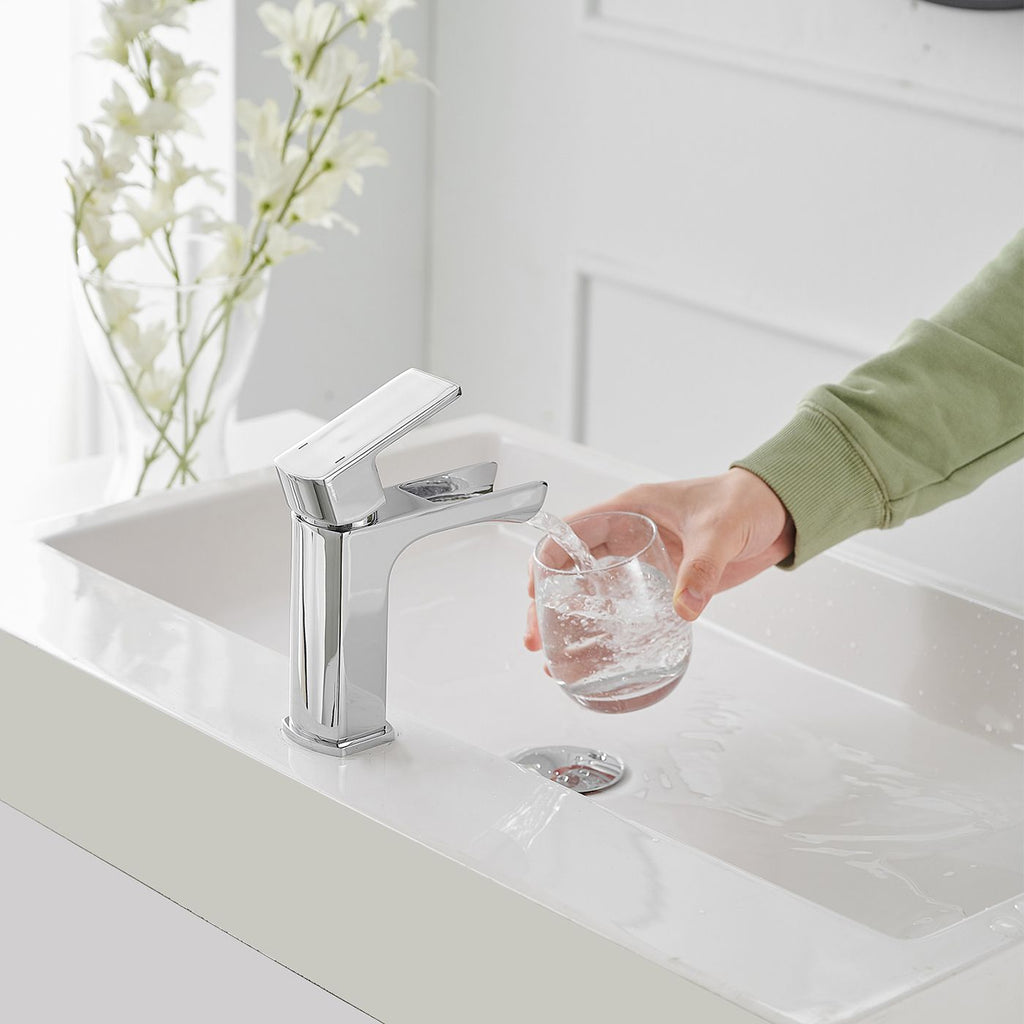 Modern Single-Handle Waterfall Bathroom Faucet