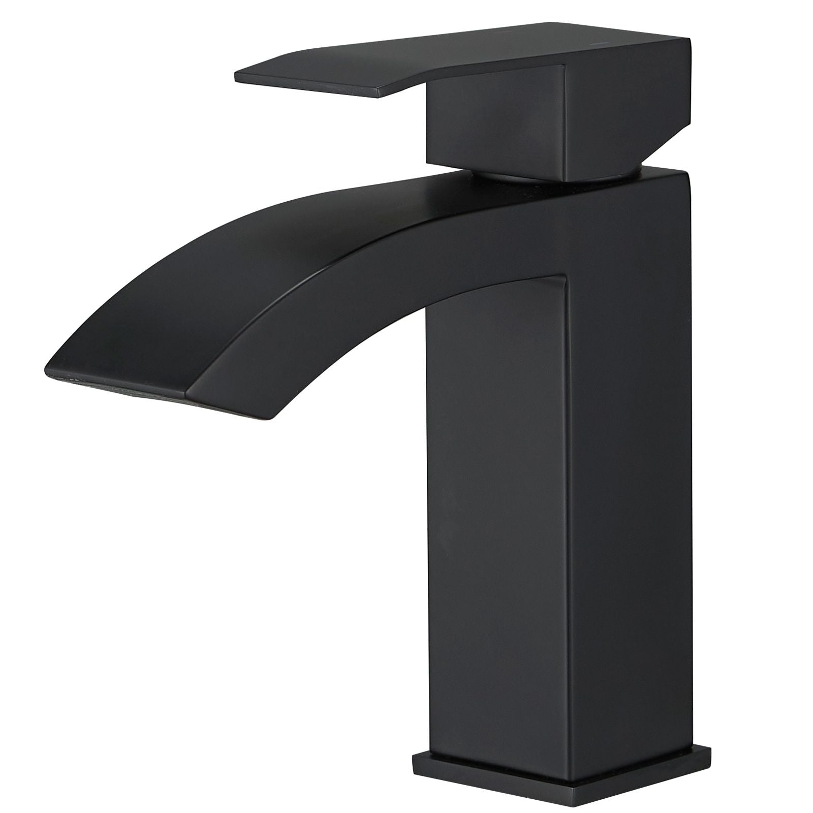 Waterfall Single-Hole Bathroom Sink Faucet with Pop-Up Drain