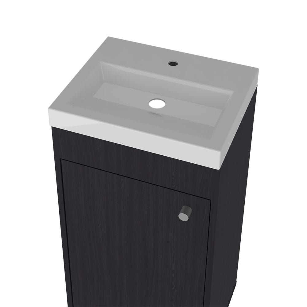 Waterford Black Bathroom Vanity with Integrated Sink